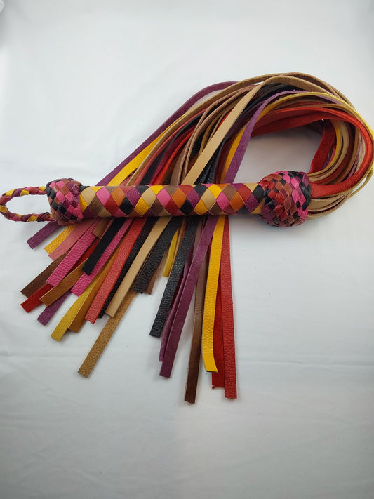 Leather Flogger, 20 Thin 45cm Falls