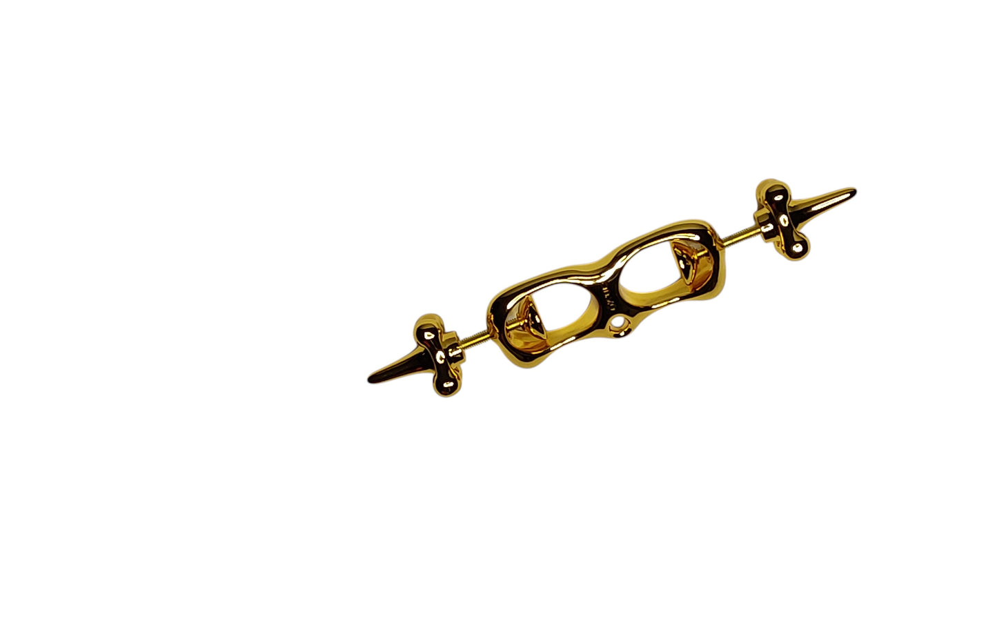 Thumb Cuffs – Progressive Screw-Style Restraints, Metal, Gold Plated
