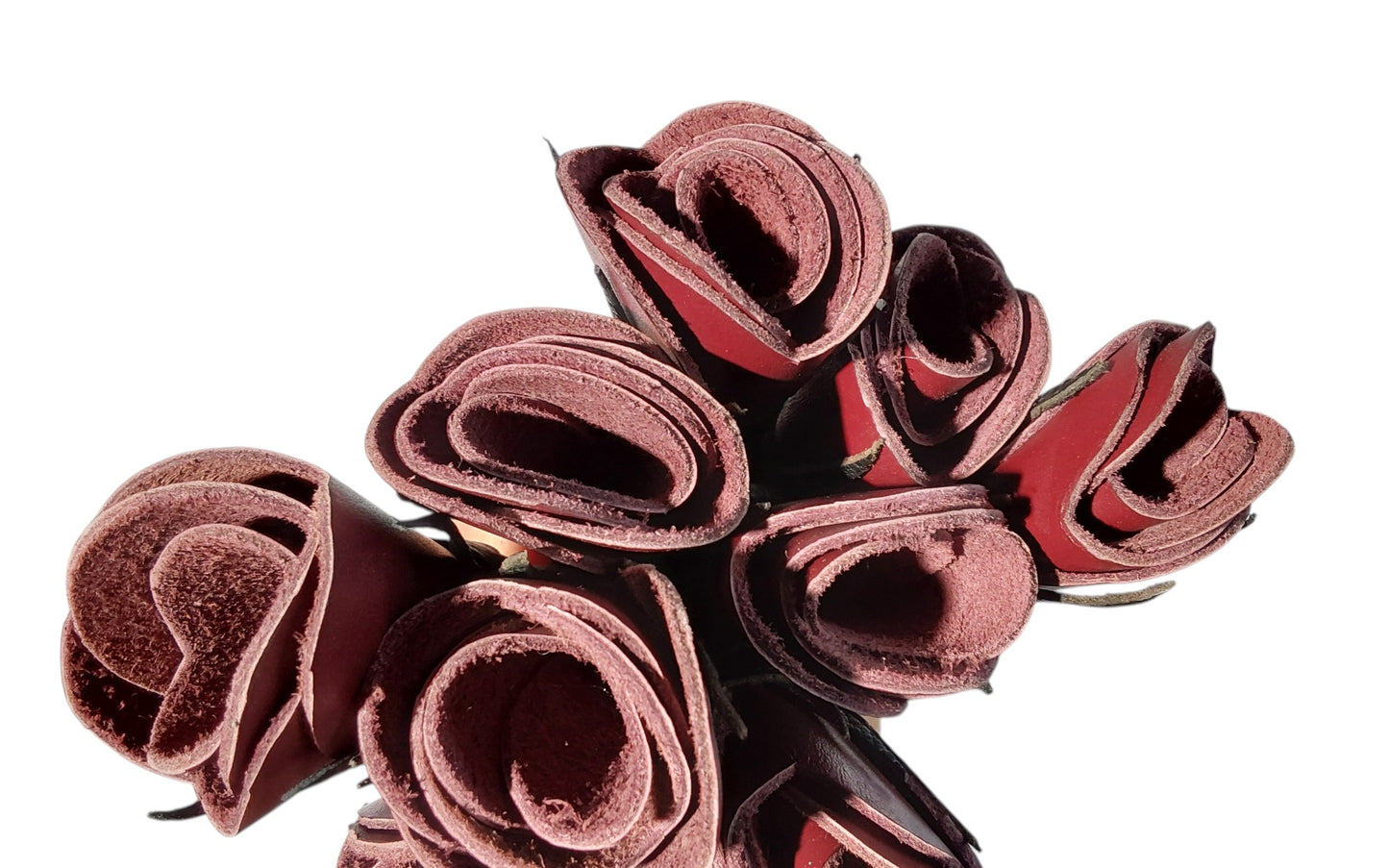 100% Leather Hand Made, Burgundy Splay Floggers Single Sided, Not Stitched