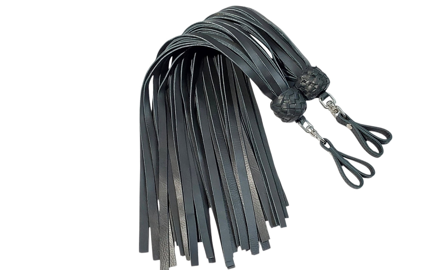 Hand Made Leather Finger Floggers 45cm Long Falls, Light Weight 225Grams. Single Flogger