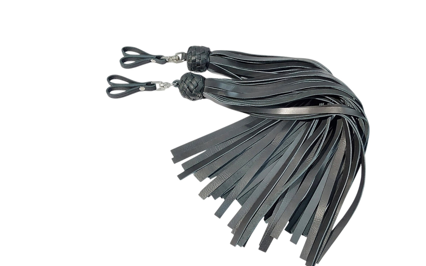 Hand Made Leather Finger Floggers 45cm Long Falls, Light Weight 225Grams. Single Flogger