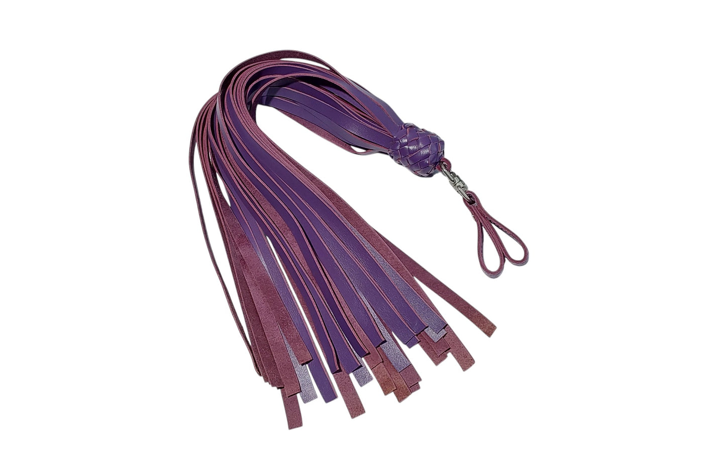 Hand Made Leather Finger Floggers 45cm Long Falls, Light Weight 225Grams. Single Flogger