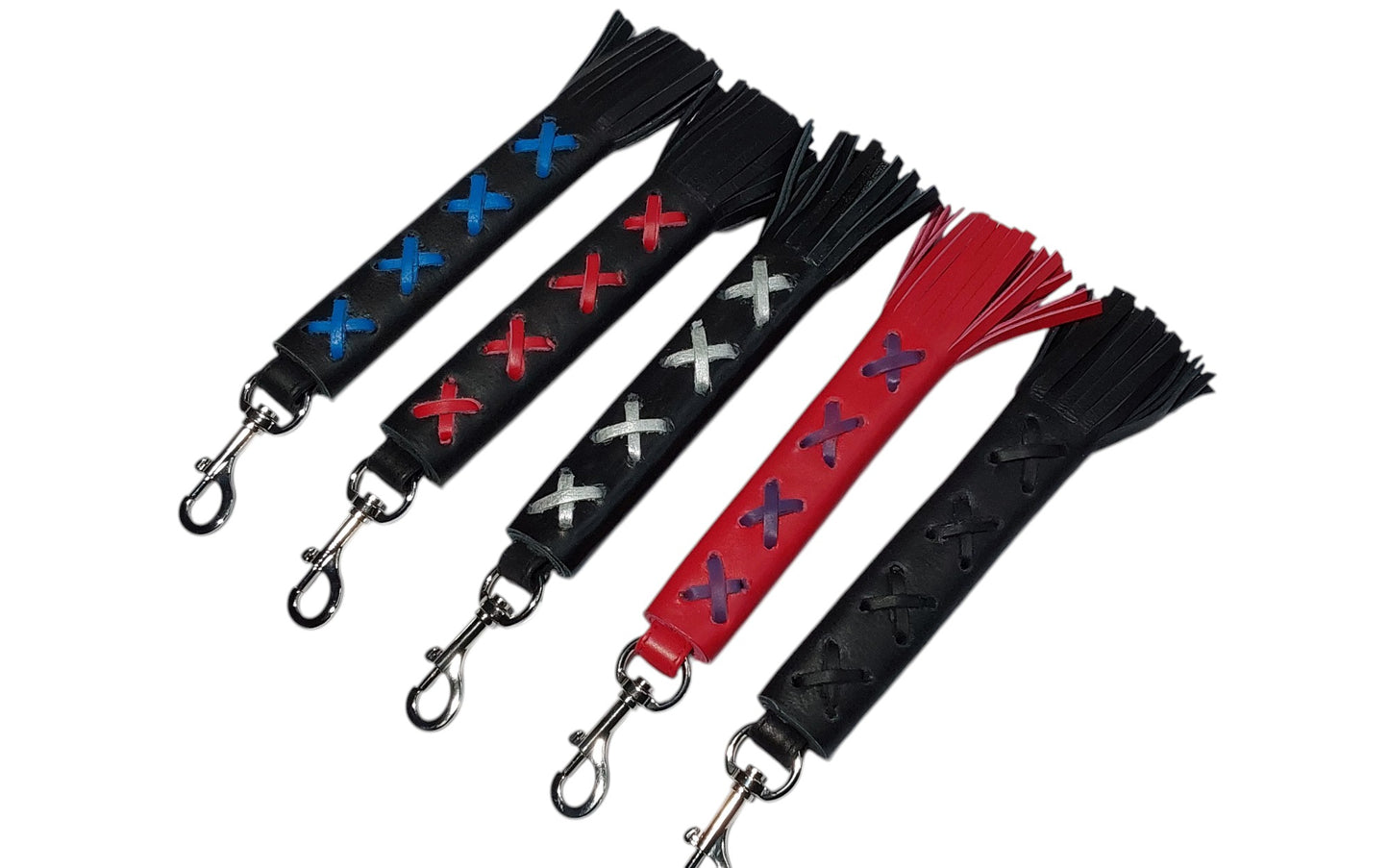 Hand Made Chain with Leather Inlay Flogger Detachable Flat Handle & Swivel BDSM Impact Toy