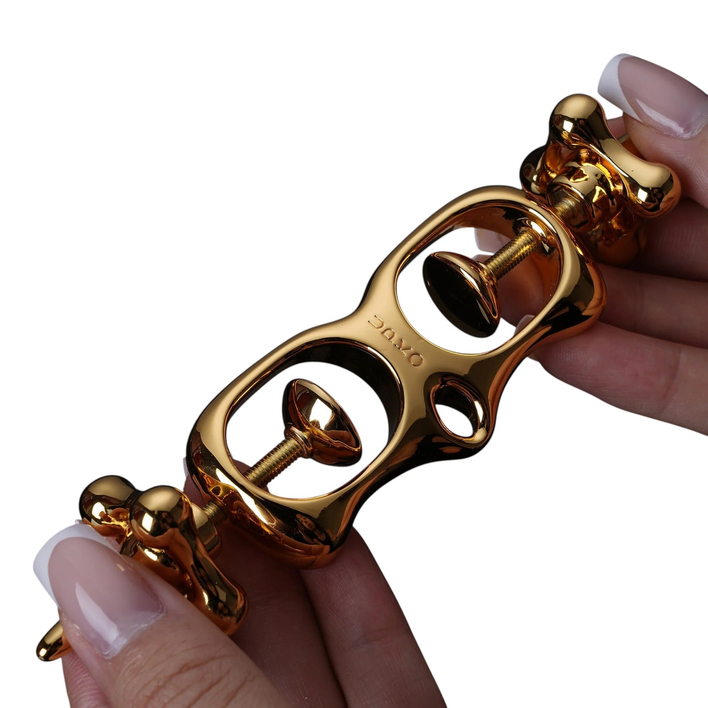 Thumb Cuffs – Progressive Screw-Style Restraints, Metal, Gold Plated