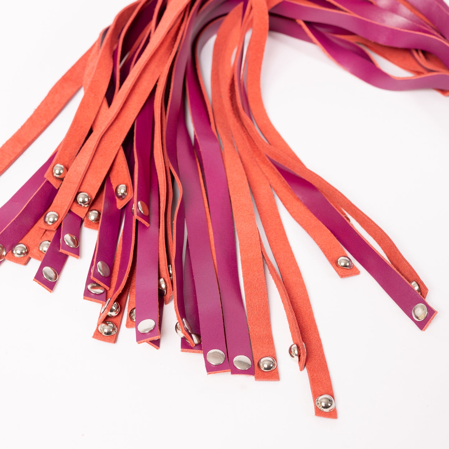 Steel Handle Flogger with Metal Studs