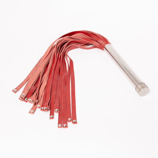 Steel Handle Flogger with Metal Studs
