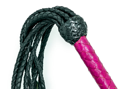 Hand Made, 100% Leather< Plum Purple Rose Splay Floggers Single Sided, Not Stitched