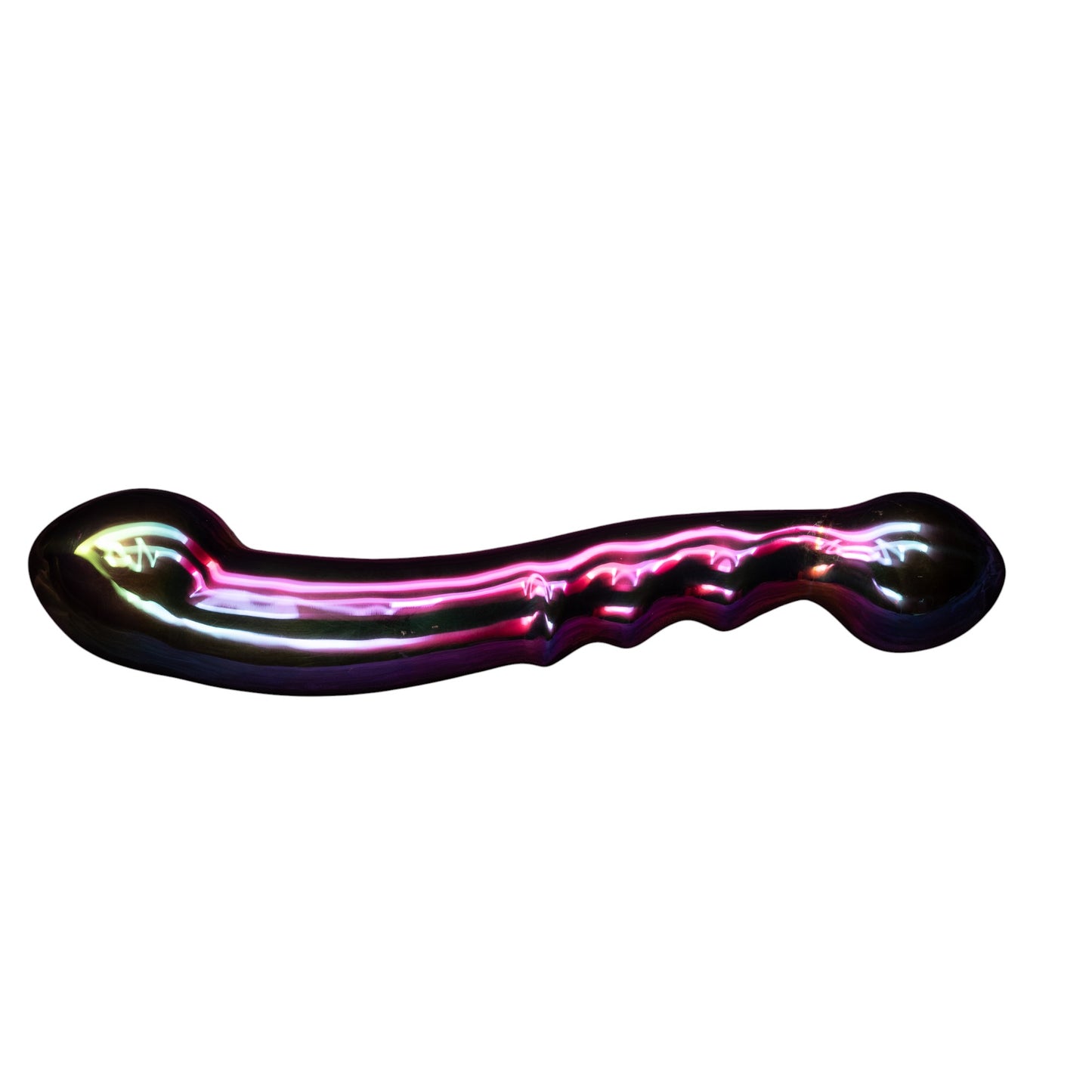 DD Grando Curve Massager Wand – Stainless Steel S-Shaped Dual Bulb Anal Vaginal Wand | Heavy 1200g Luxury Toy 26cm