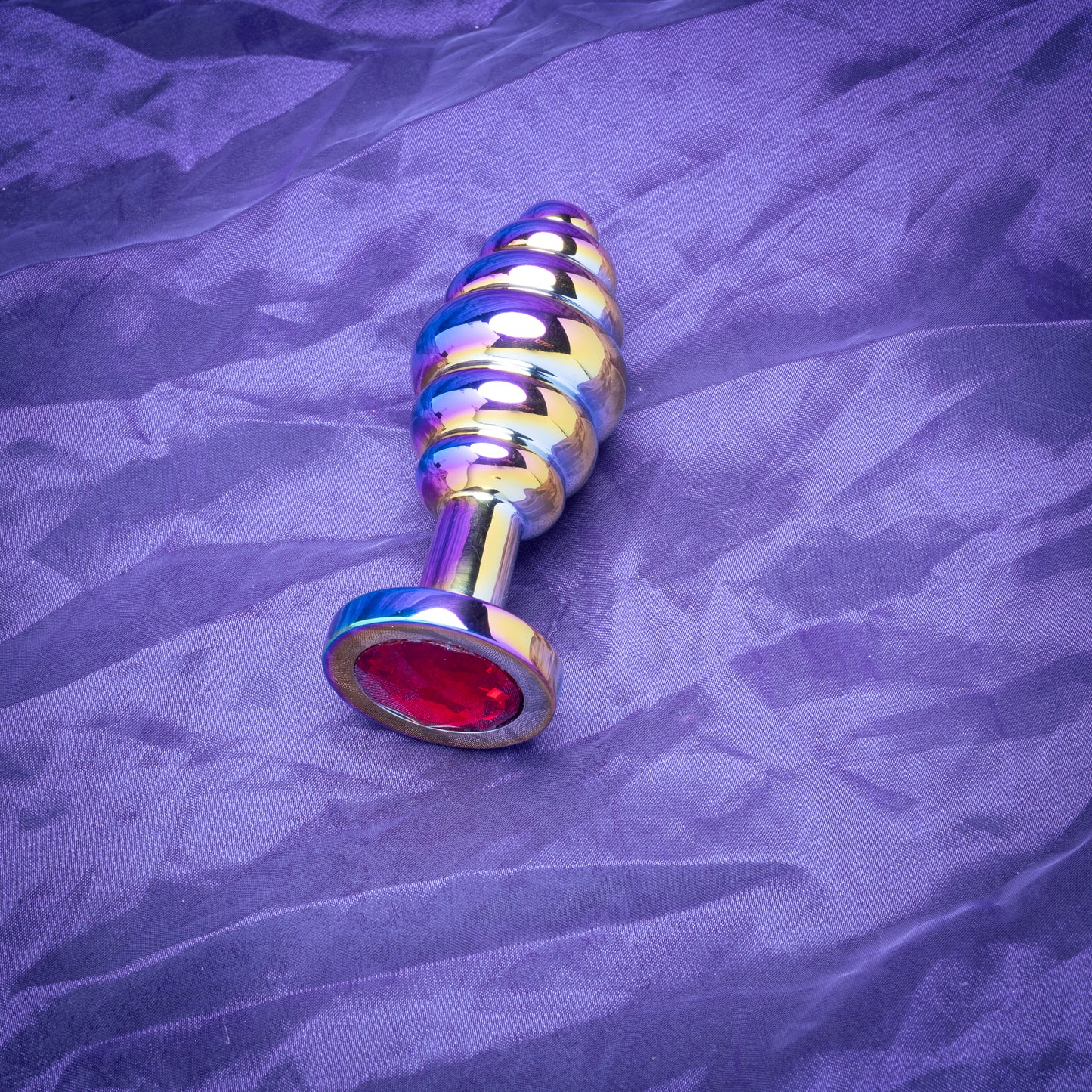 Bee Hive Metal Plug Small –Threaded Stainless Steel Butt/Anal Plug with Gem Base | Beginner & Advanced Anal Toy