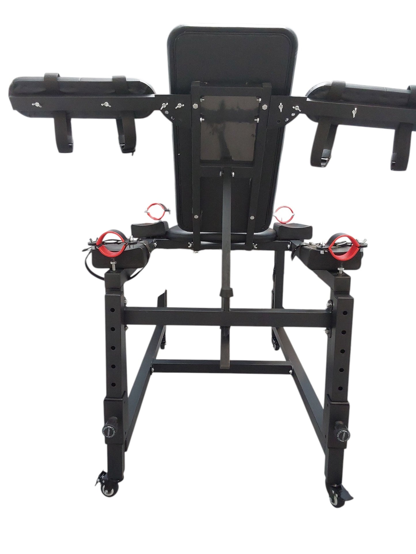 Mature Impact BDSM Bench "Infernal Shadows Bench" Multi position Bondage Bench with restraints , Adjustable Steel Frame, Black Vinyl