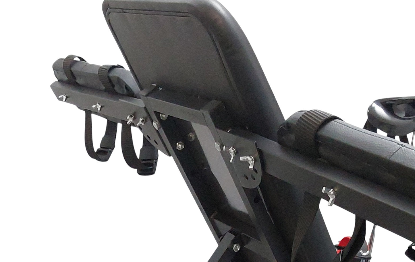 Mature Impact BDSM Bench "Infernal Shadows Bench" Multi position Bondage Bench with restraints , Adjustable Steel Frame, Black Vinyl
