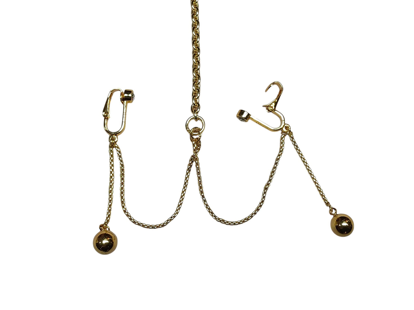 Double Bar Vibration Nipple Clamps & Clitoral Chain Accessories Set