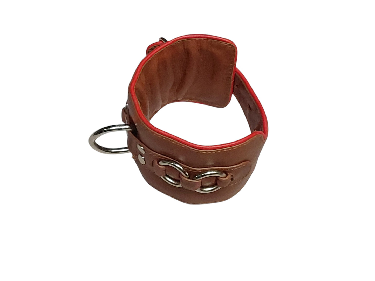 Hand-Made Leather Bondage Cuffs – Padded Wrist Restraints for BDSM & Fetish Play 2 Pieces(Set)