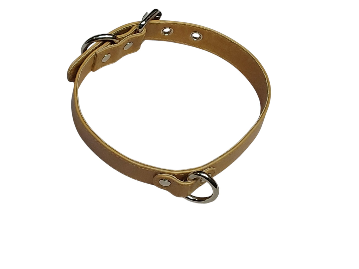 Handmade Leather BDSM/Bondage Double D-Ring Collar with Reinforced Holes