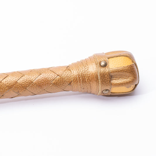 Hand Made Leather Gold Rolled Bat Flogger