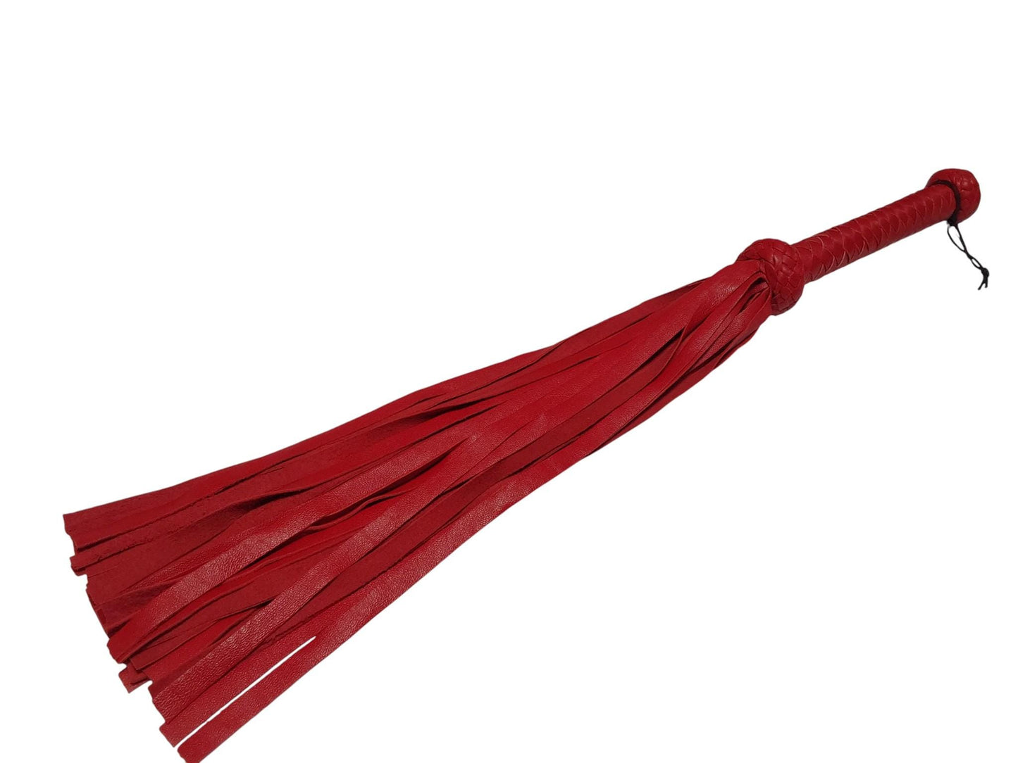 Handmade Lamb Leather Flogger – 22 cm Handle, 40 cm Falls, extremely soft feel.