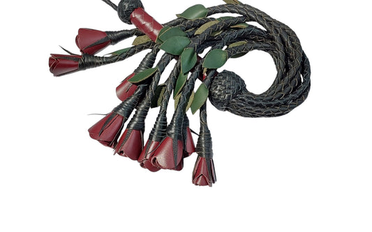100% Leather Hand Made, Burgundy Splay Floggers Single Sided, Not Stitched