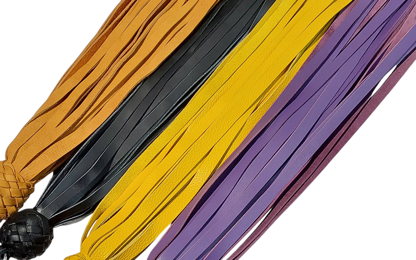 Hand Made Leather Finger Floggers 45cm Long Falls, Light Weight 225Grams. Single Flogger