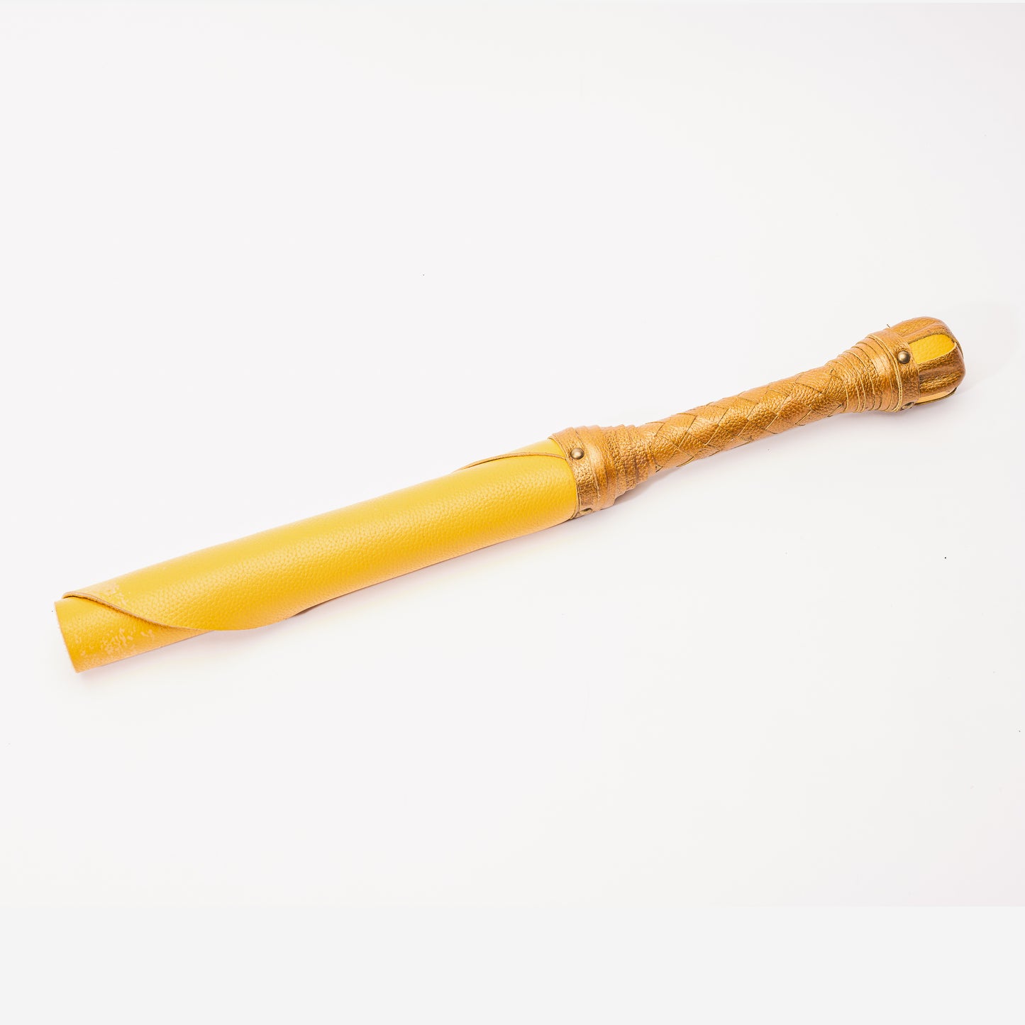 Hand Made Leather Gold Rolled Bat Flogger