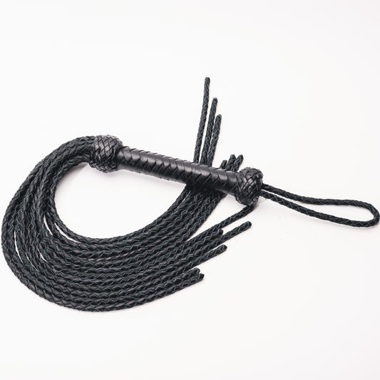 100% Leather Hand Made Weaved Flogger - Traditional Box Weave