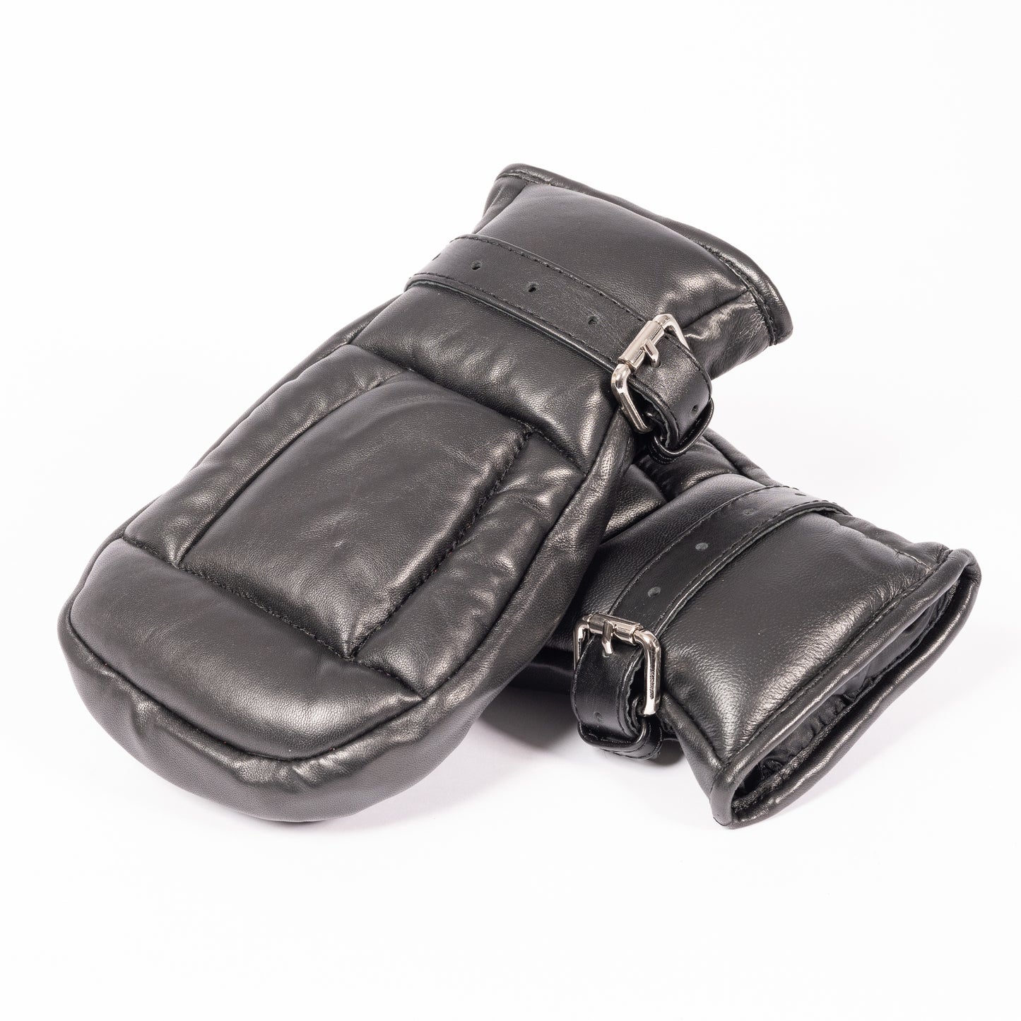 100% Leather Padded Bondage Mitts