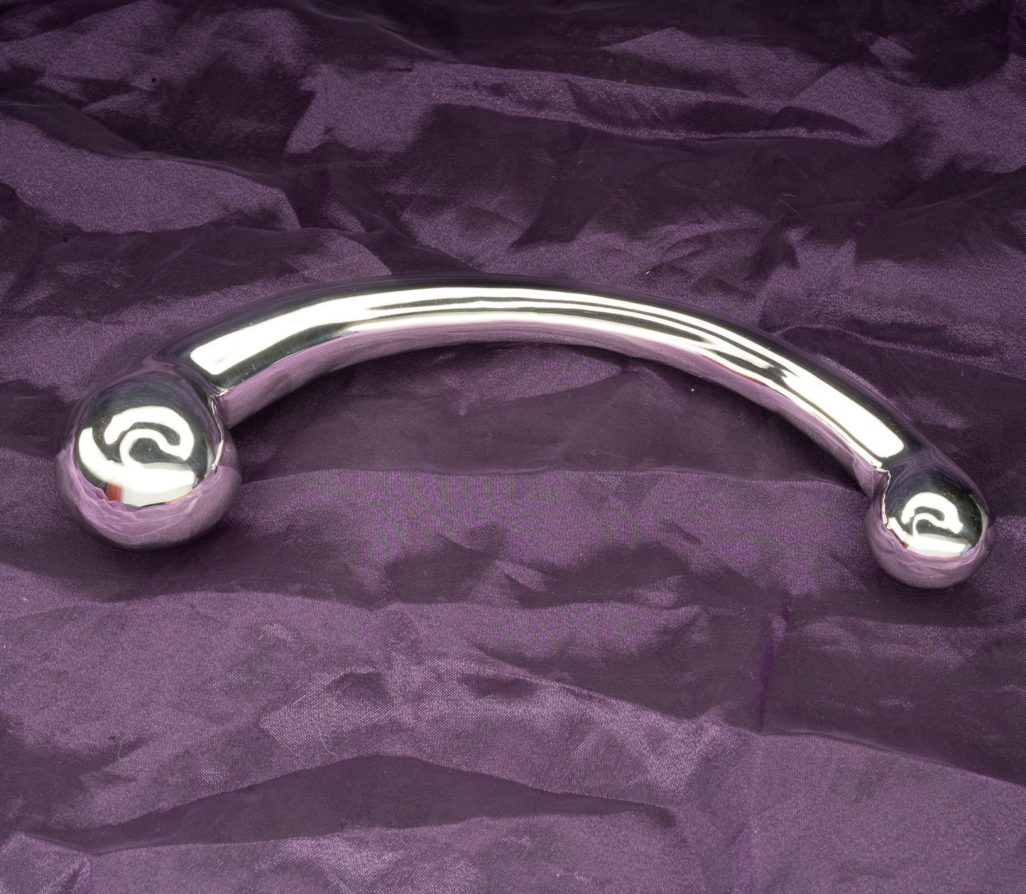 DD Grando Wand – Stainless Steel C-Shaped Dual-Ended Wand | Ergonomic Curved Massager, 20cm