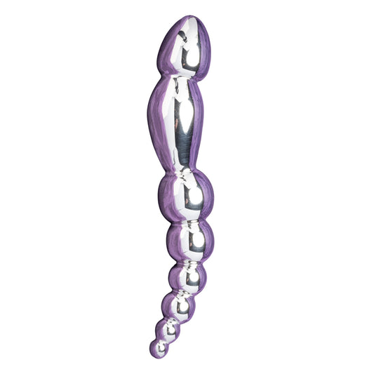 DD Grando Rattle Snake – Stainless Steel Beaded Wand | Serpentine 6-Bulb Anal Massager, 19cm