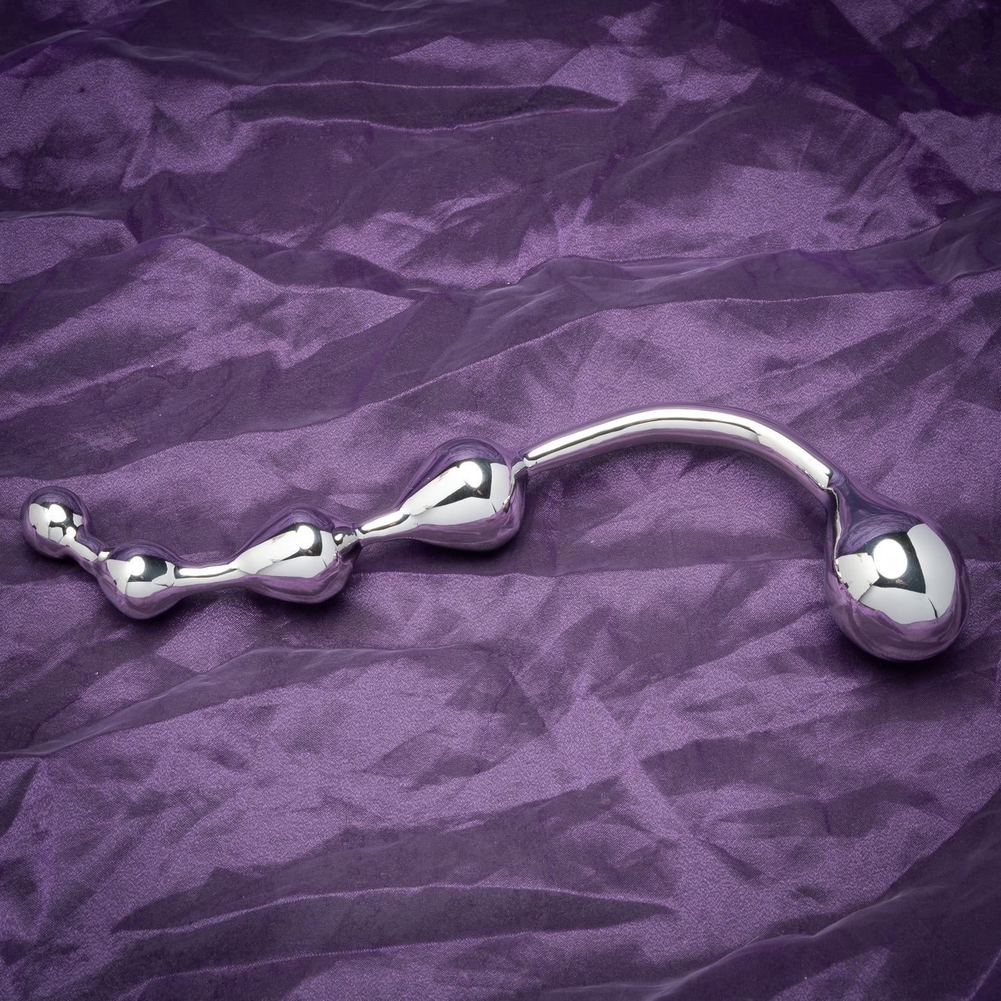 DD Grando Fun Wand – Stainless Steel S-Shaped Dual-Ended Wand | 4 Bulb Beaded Design + Large Bulb End, 23cm