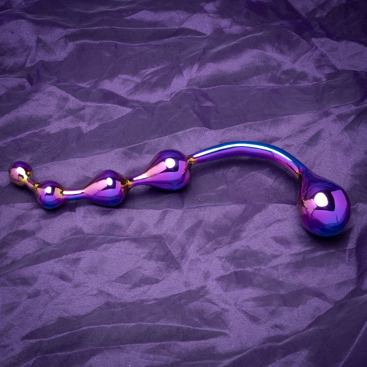 DD Grando Fun Wand – Stainless Steel S-Shaped Dual-Ended Wand | 4 Bulb Beaded Design + Large Bulb End, 23cm