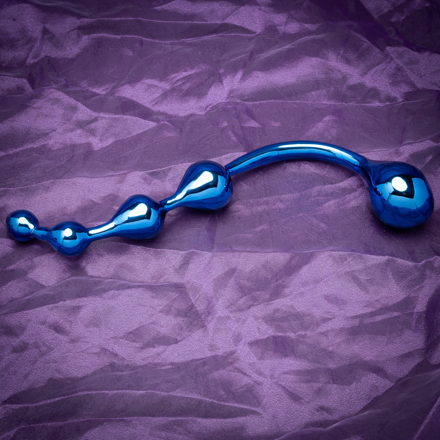 DD Grando Fun Wand – Stainless Steel S-Shaped Dual-Ended Wand | 4 Bulb Beaded Design + Large Bulb End, 23cm