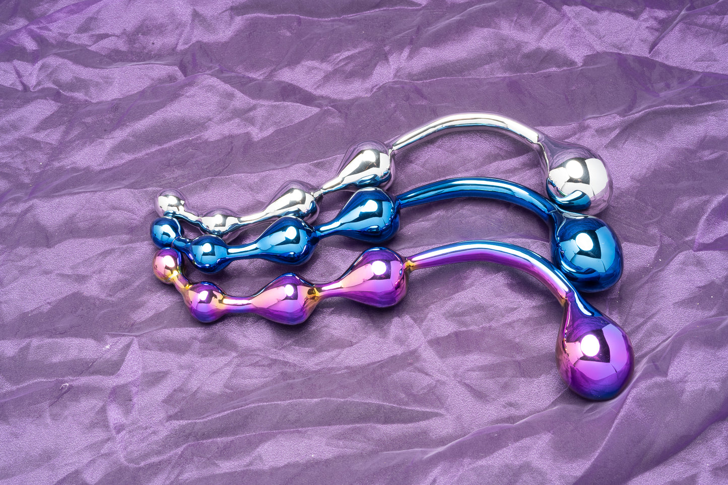 DD Grando Fun Wand – Stainless Steel S-Shaped Dual-Ended Wand | 4 Bulb Beaded Design + Large Bulb End, 23cm