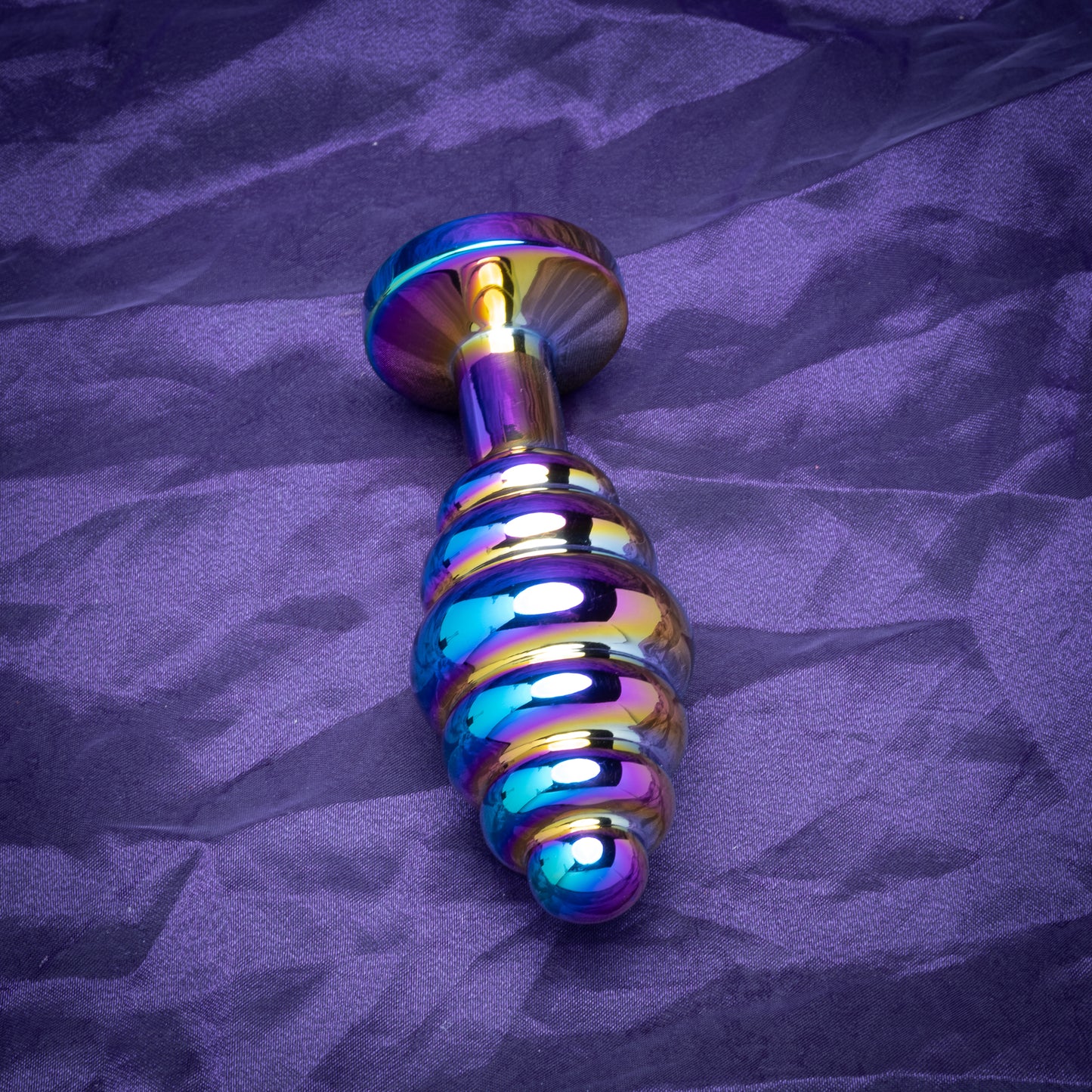 Bee Hive Metal Plug Small –Threaded Stainless Steel Butt/Anal Plug with Gem Base | Beginner & Advanced Anal Toy