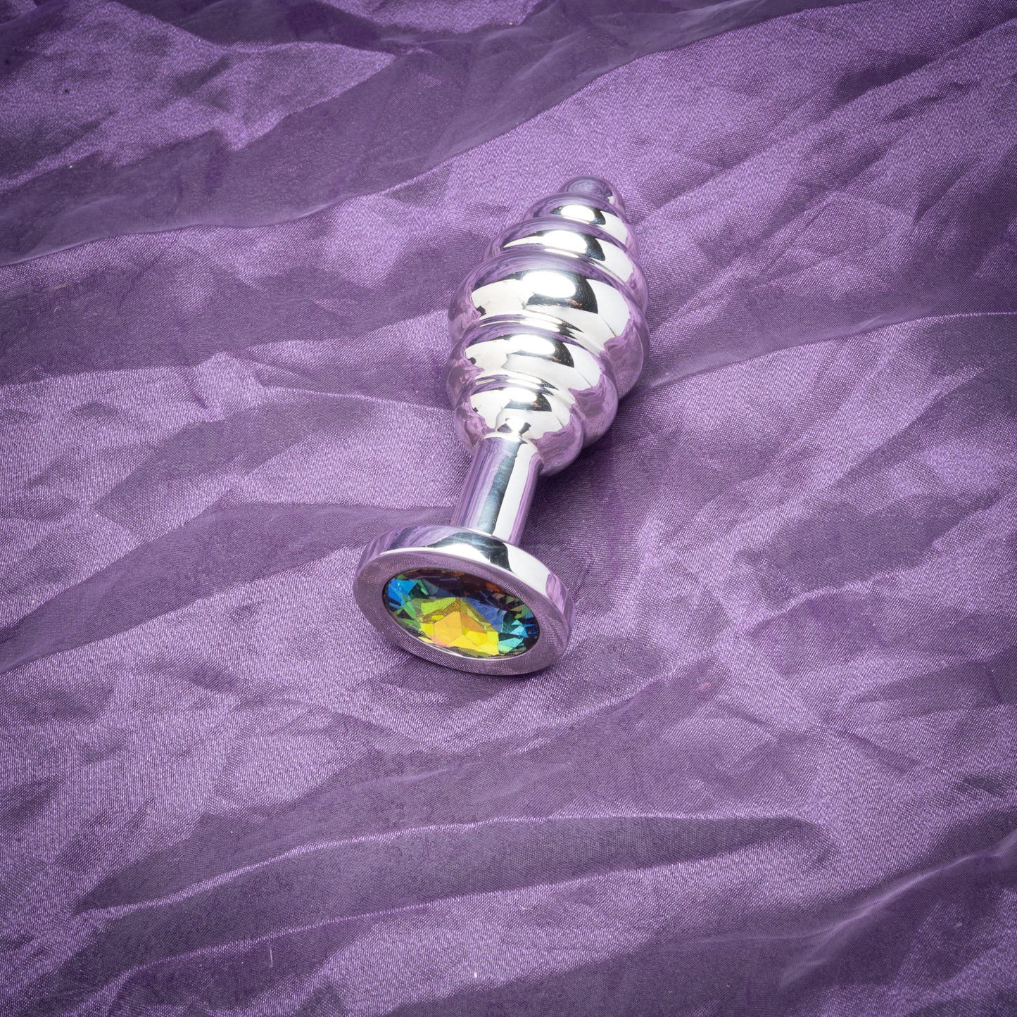 Bee Hive Metal Plug Small –Threaded Stainless Steel Butt/Anal Plug with Gem Base | Beginner & Advanced Anal Toy
