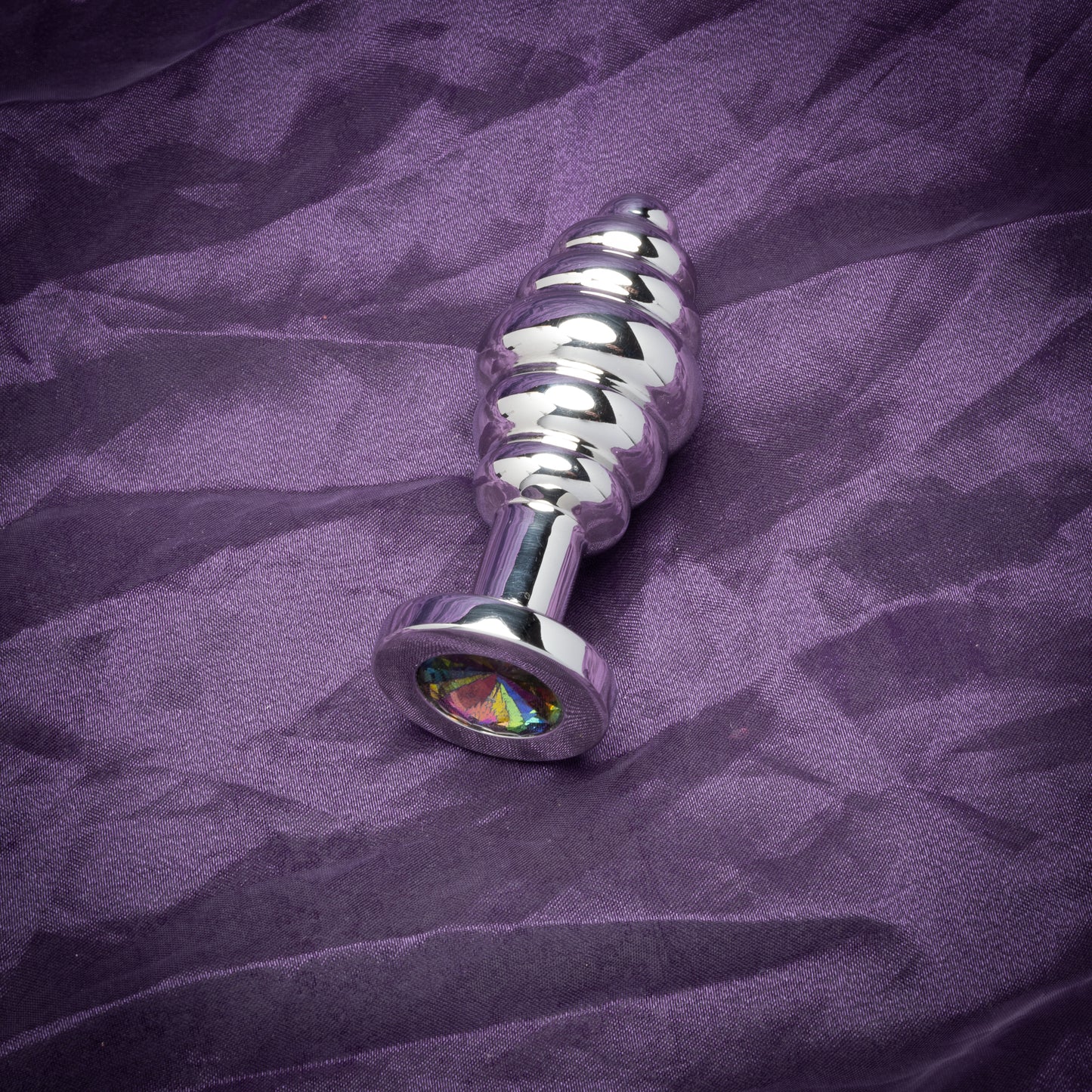 Bee Hive Metal Plug Small –Threaded Stainless Steel Butt/Anal Plug with Gem Base | Beginner & Advanced Anal Toy