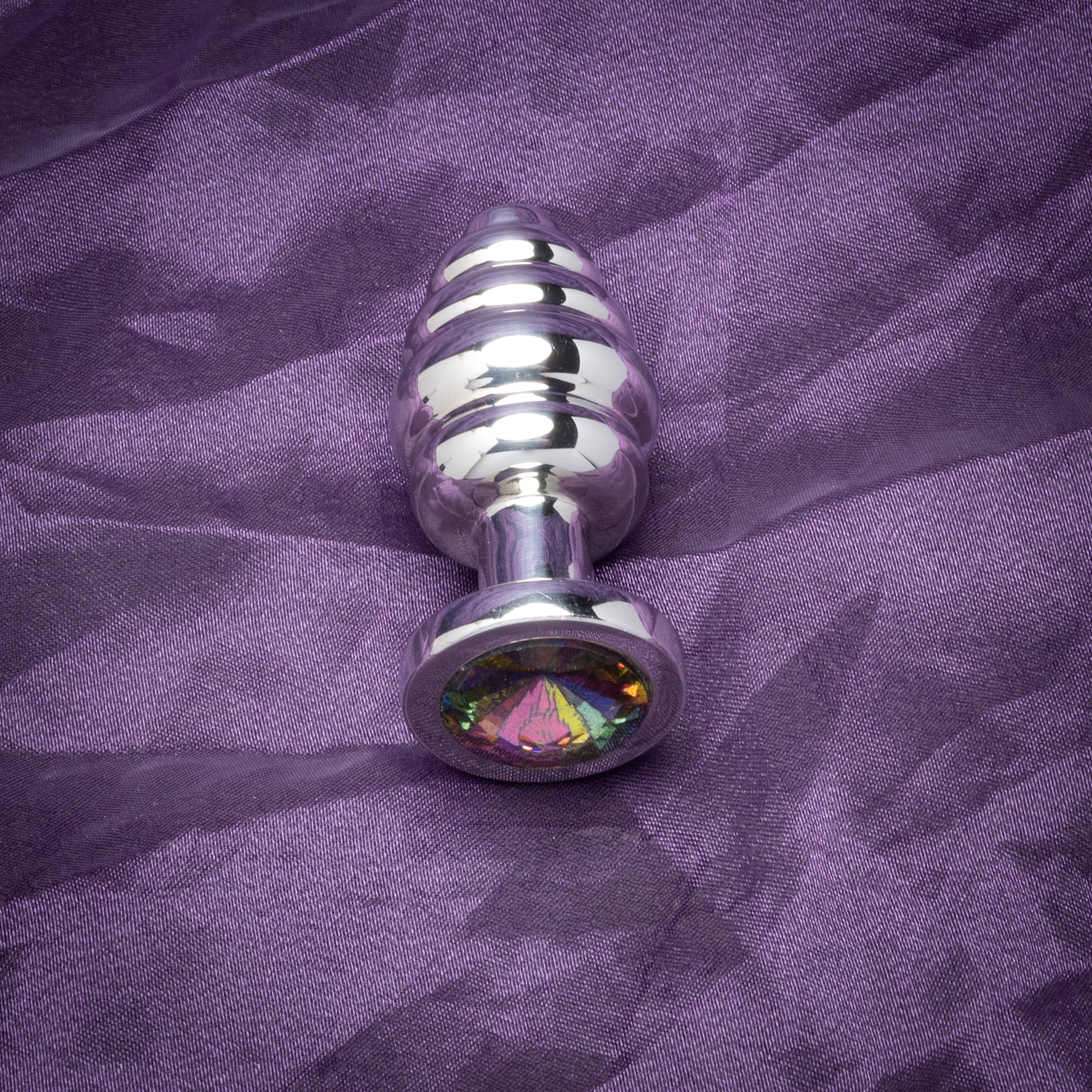 Bee Hive Metal Plug Small –Threaded Stainless Steel Butt/Anal Plug with Gem Base | Beginner & Advanced Anal Toy