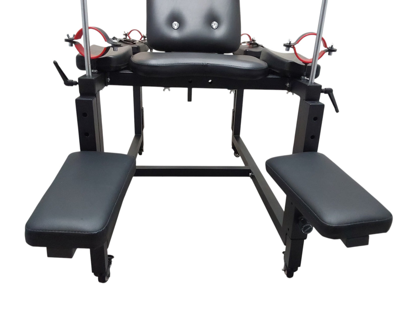 Mature Impact BDSM Bench "Infernal Shadows Bench" Multi position Bondage Bench  with restraints , Adjustable Steel Frame, Black Vinyl