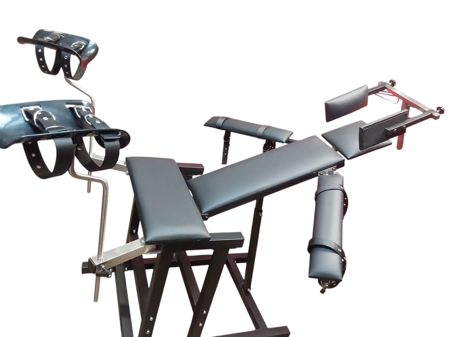 Mature Infernal Punishment Multi-Use Bondage Seat With Restraints  | Heavy-Duty Dungeon Furniture