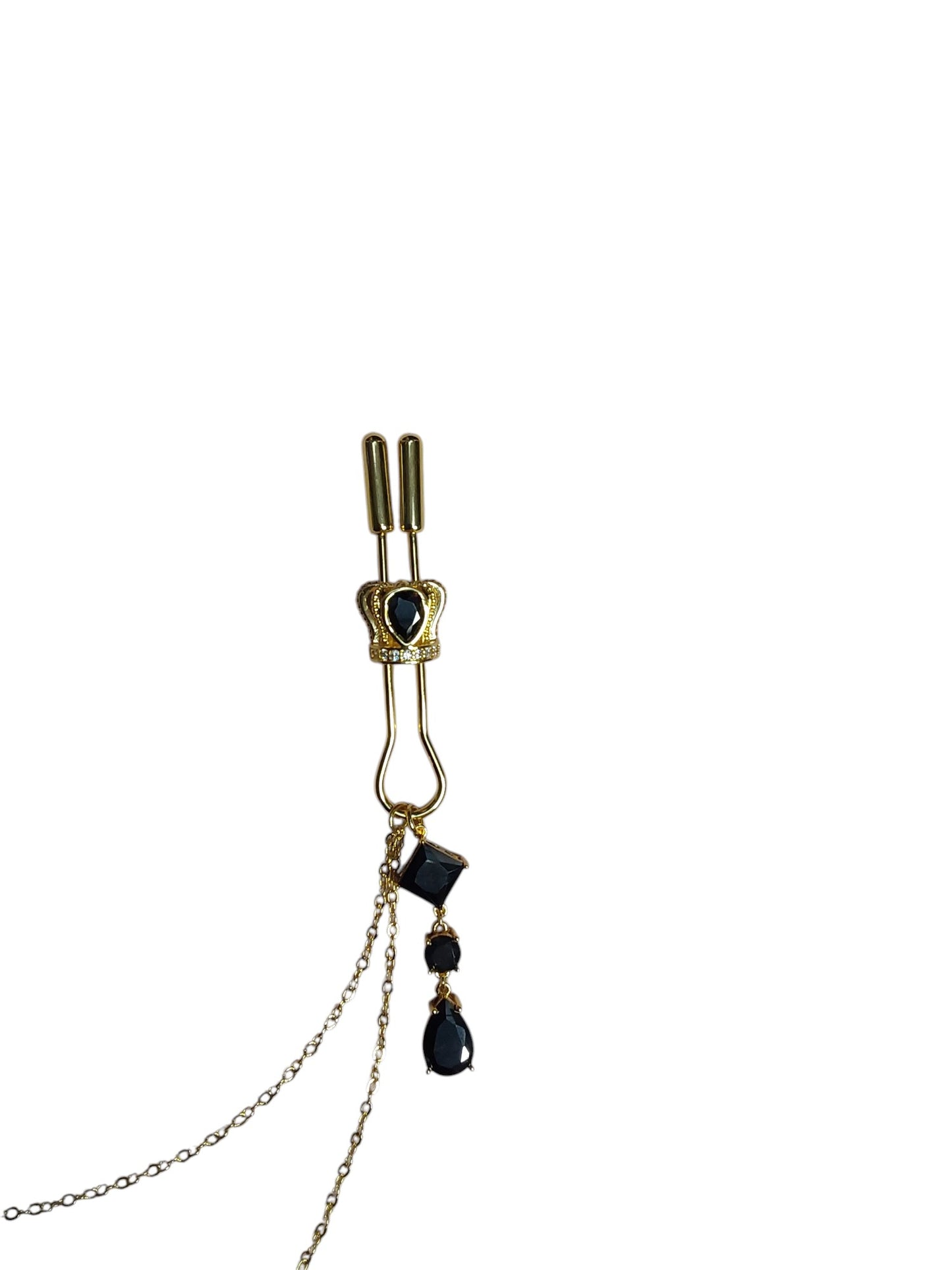 Gold Nipple Clamps with Dual Chains – Luxury BDSM Jewelry