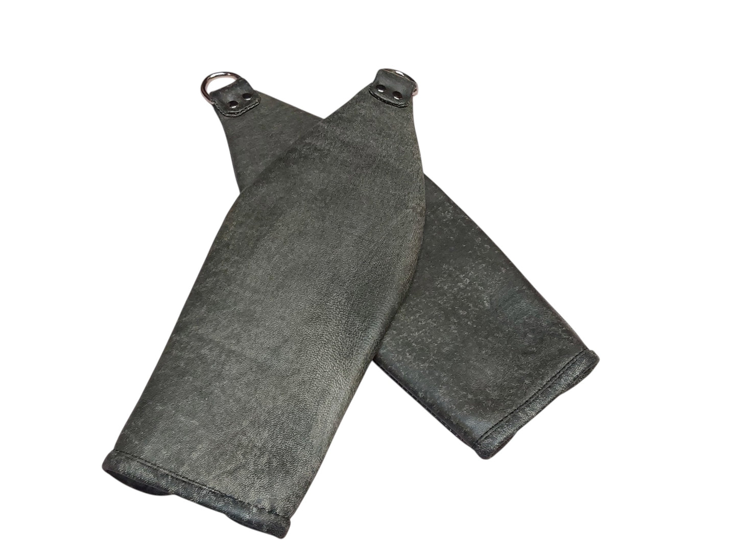 Hand-Made Leather Hand Binder/Mitts — Lace-Up with D-Ring (Pair)