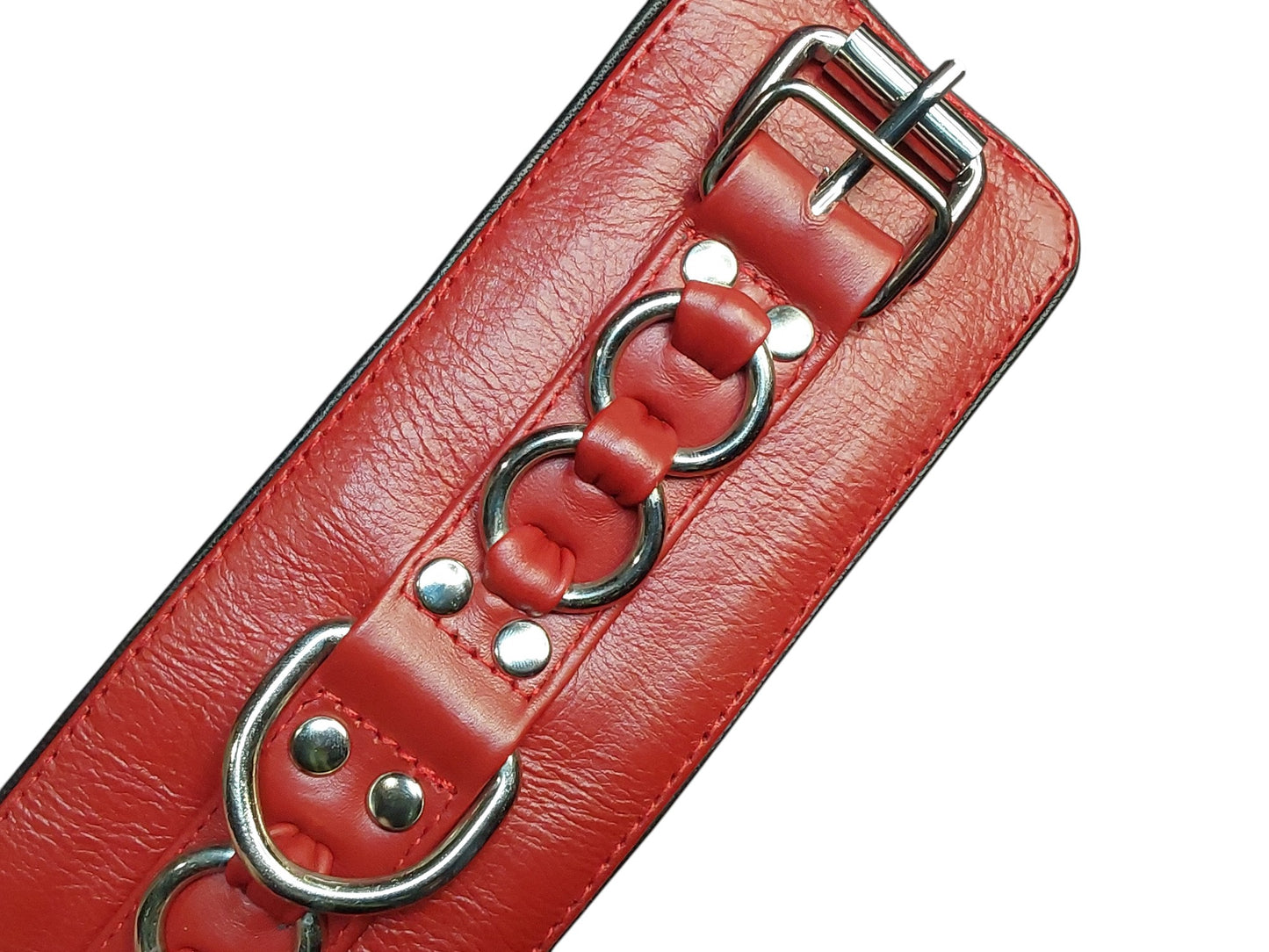 Hand-Made Leather Bondage Cuffs – Padded Wrist Restraints for BDSM & Fetish Play 2 Pieces(Set)