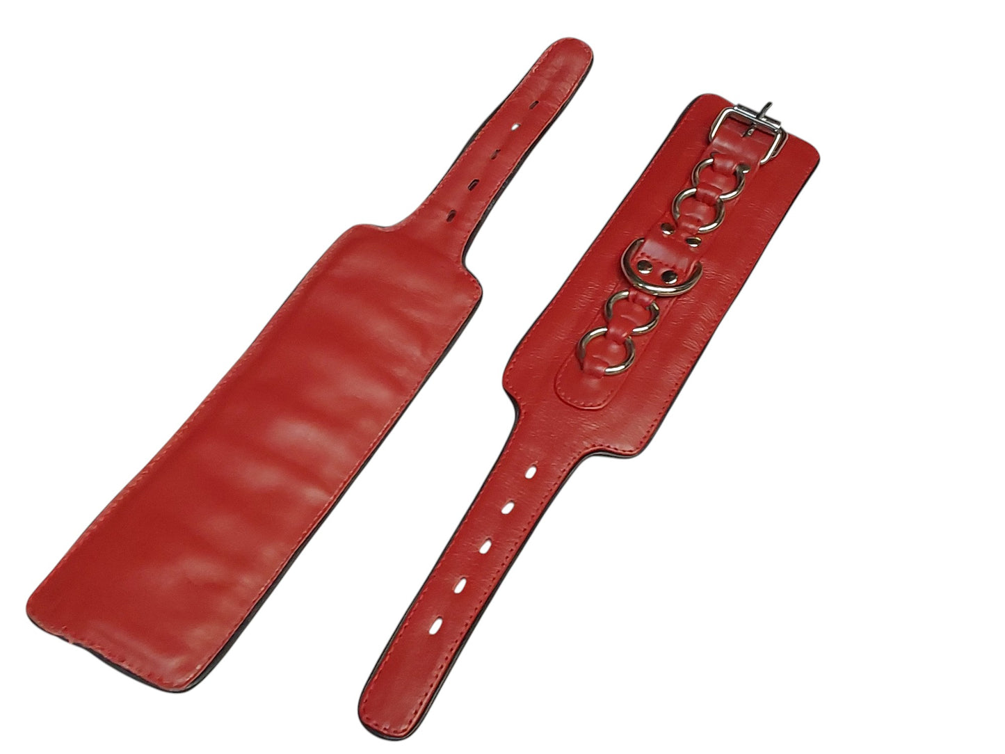 Hand-Made Leather Bondage Cuffs – Padded Wrist Restraints for BDSM & Fetish Play 2 Pieces(Set)