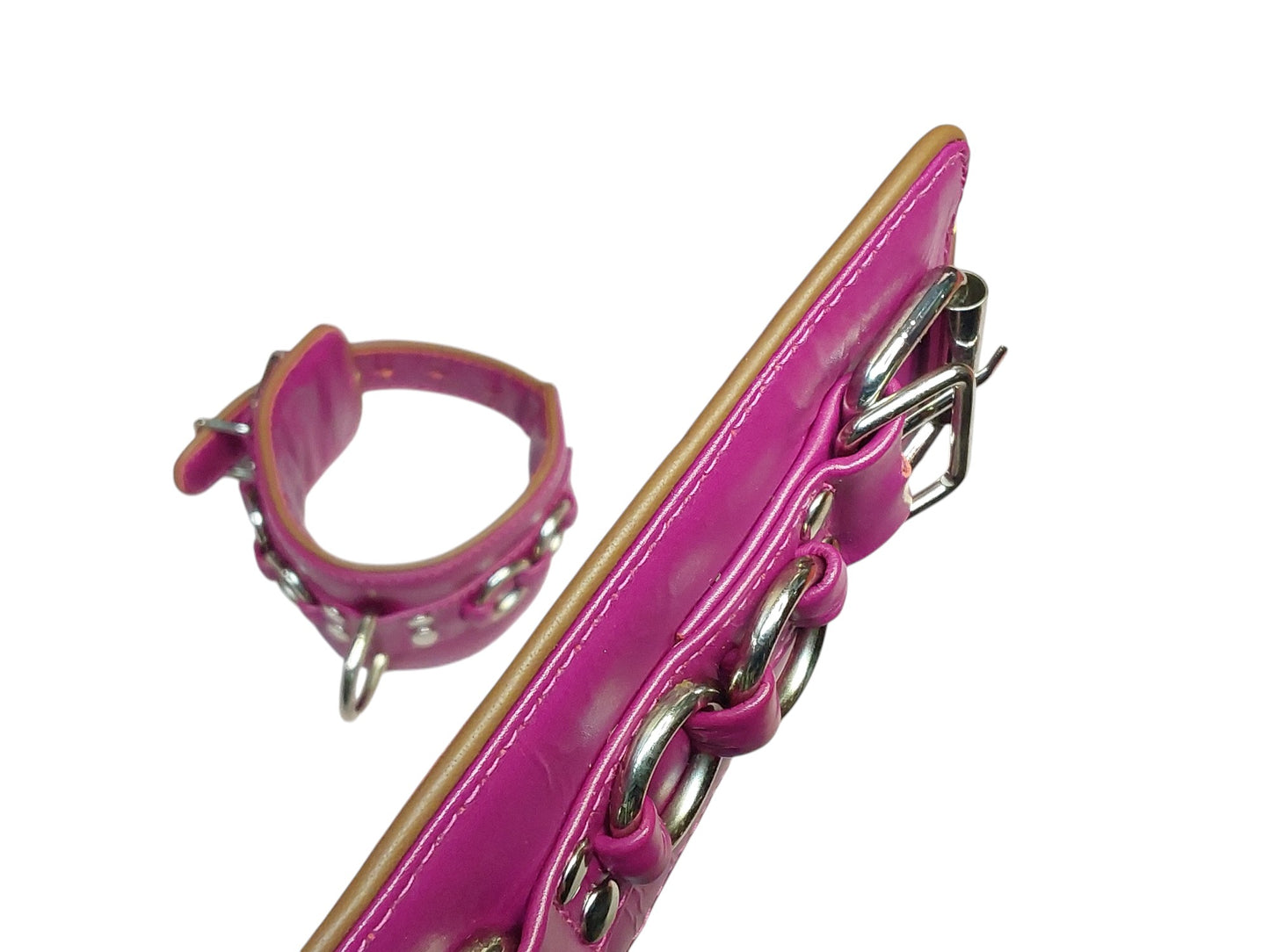 Hand-Made Leather Bondage Cuffs – Padded Wrist Restraints for BDSM & Fetish Play 2 Pieces(Set)