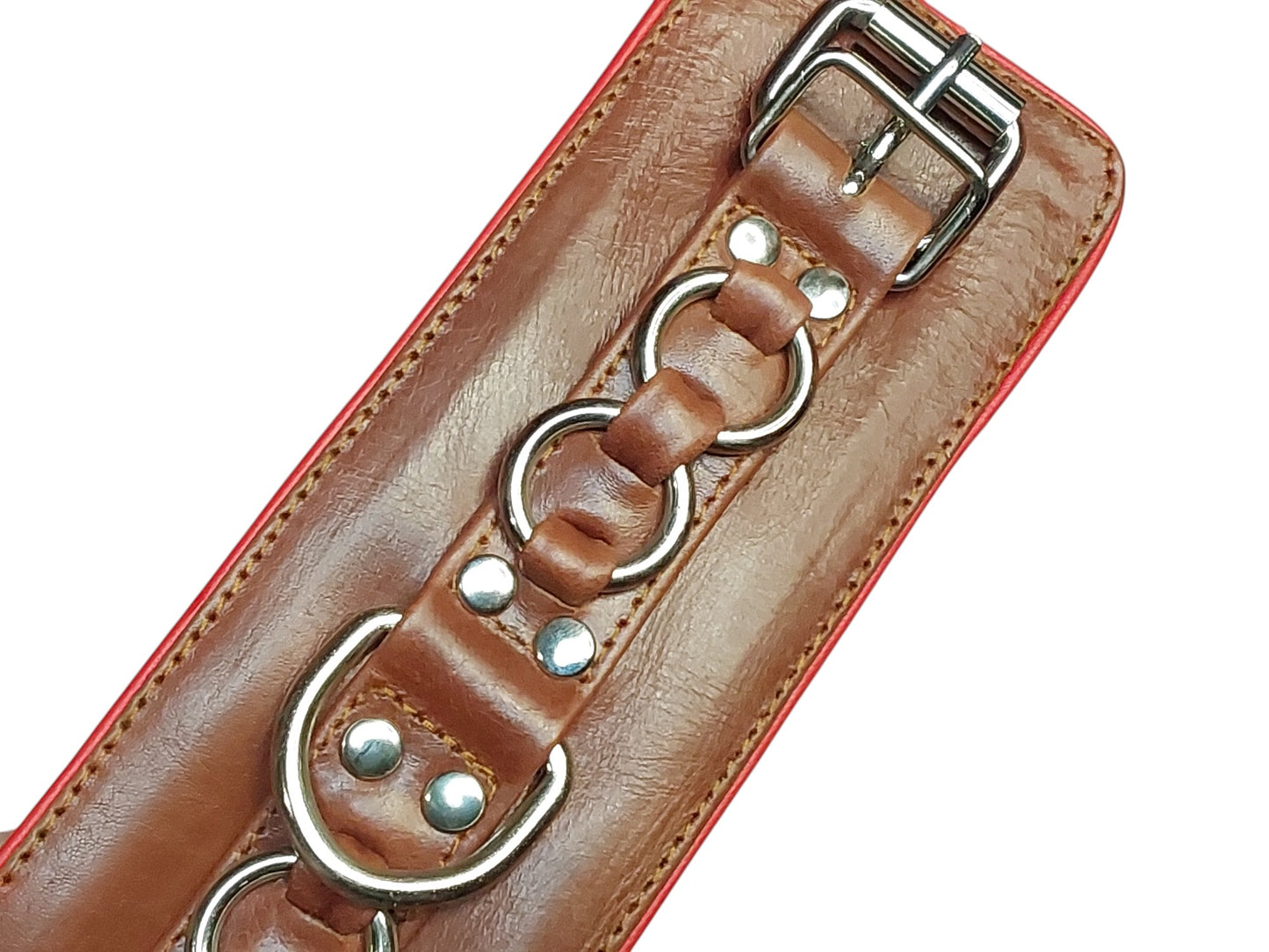 Hand-Made Leather Bondage Cuffs – Padded Wrist Restraints for BDSM & Fetish Play 2 Pieces(Set)