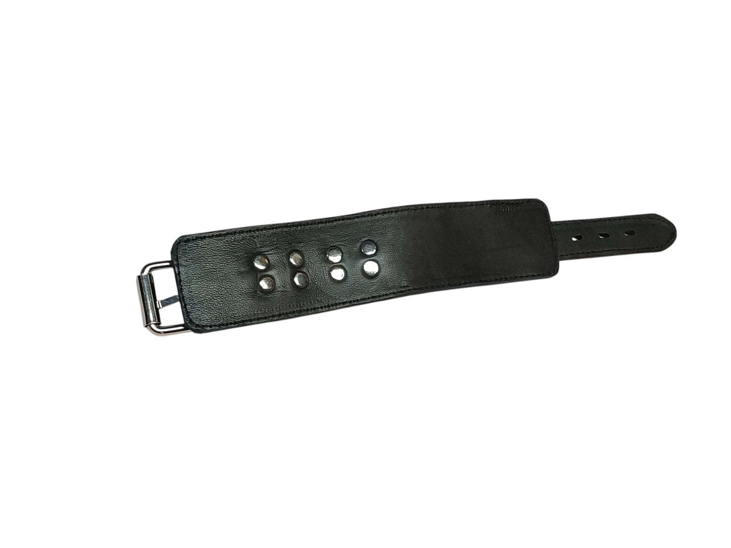 Handmade Leather Bondage/BDSM  Wrist Cuffs — Black (Daily Wear Design)