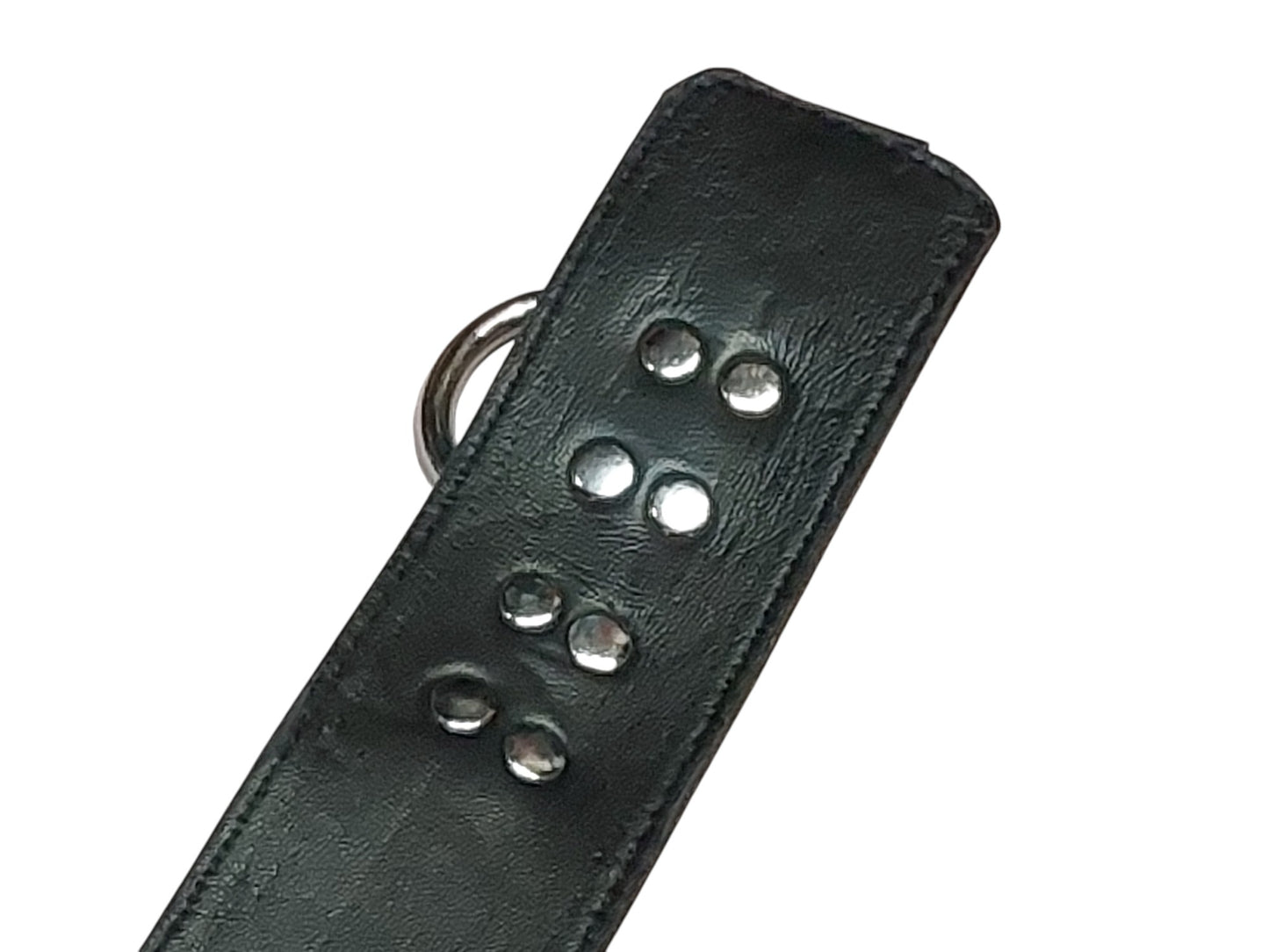 Handmade Leather Bondage/BDSM  Wrist Cuffs — Black (Daily Wear Design)