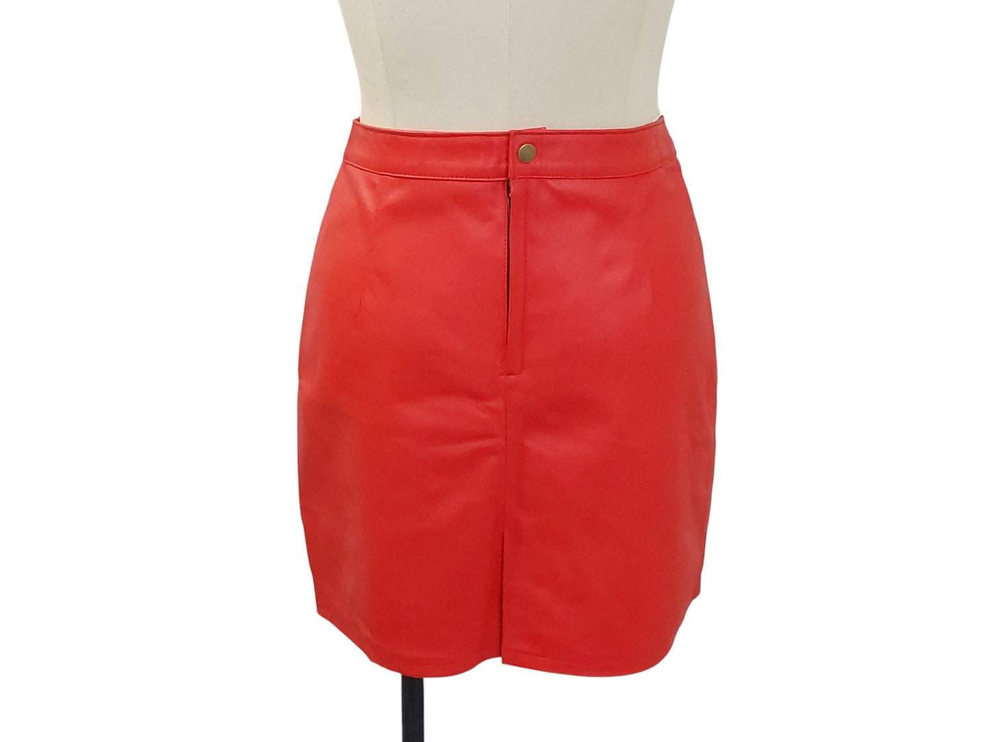 Hand Tailored Mid Length  Lamb Leather Skirt