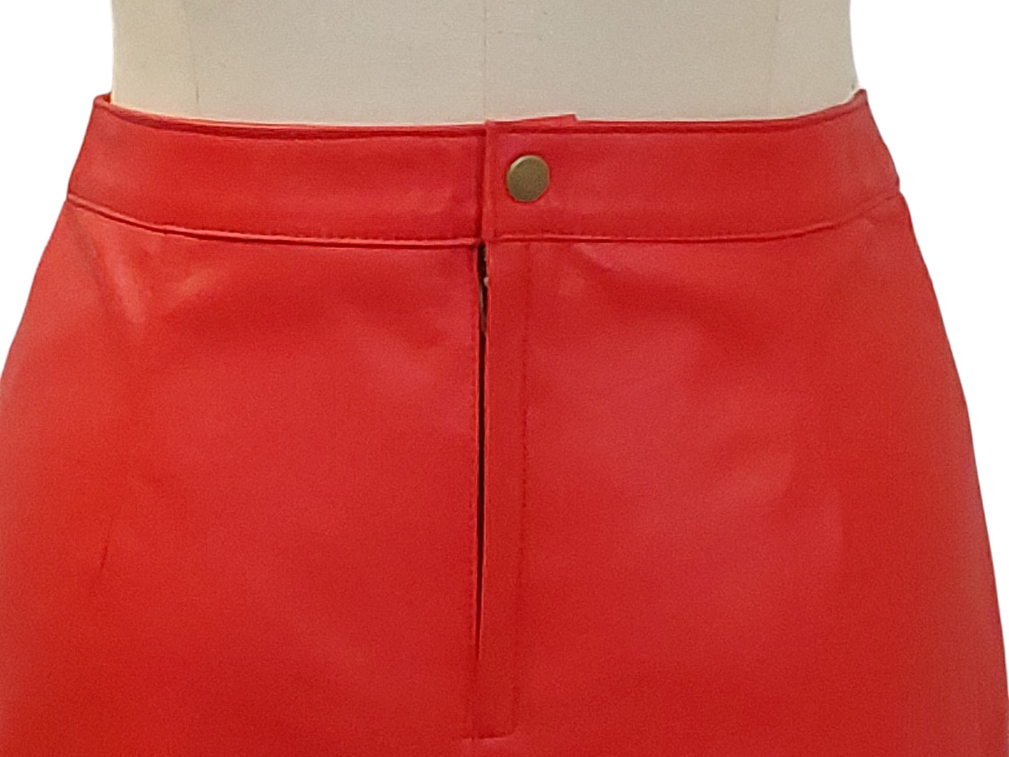 Hand Tailored Mid Length  Lamb Leather Skirt