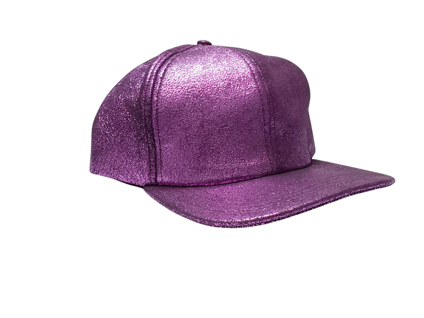 100% Hand Made, 6 Panel Sheep Leather, Full Crown, Unisex Baseball Cap with Velcro Adjustable Back Strap