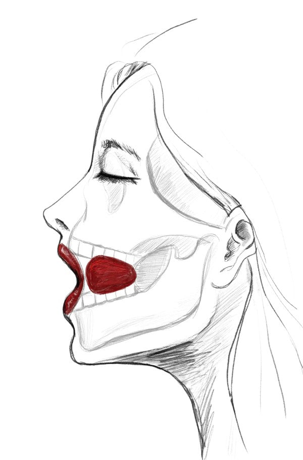 Invisible Mouth Gag | Luxury Discreet BDSM Gag in Italian Leather & Silicone