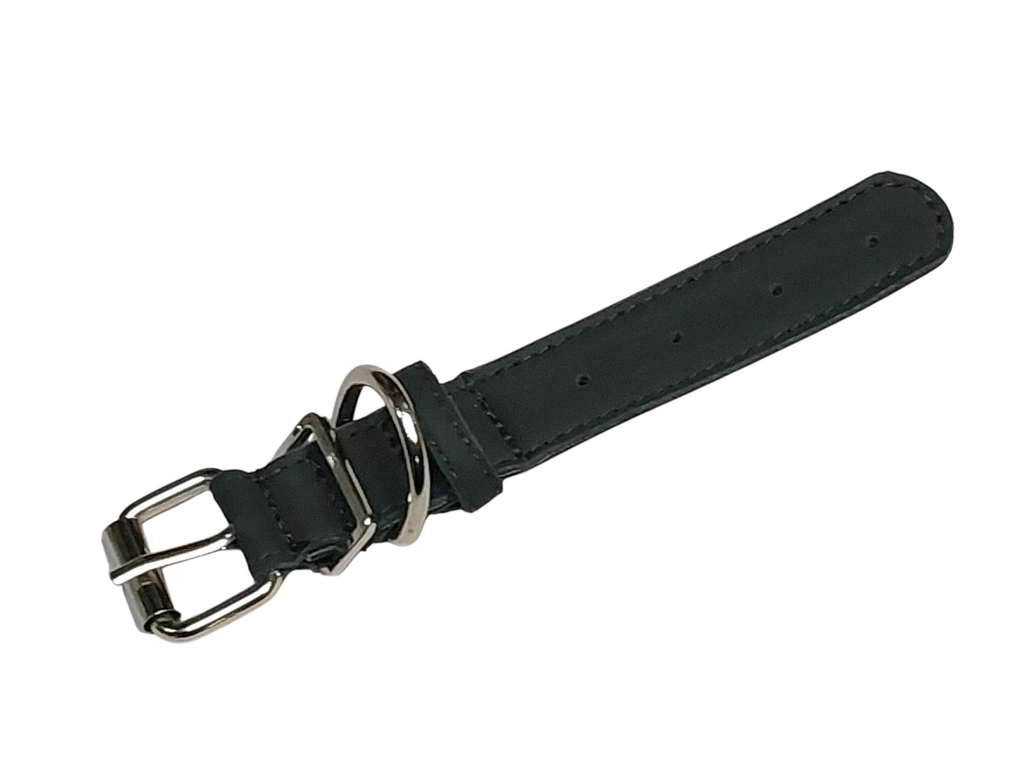 Handmade Cowhide Leather Strap Extender: Stitched Design, Chrome Buckle